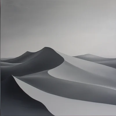 Gray Sand Dunes Landscape