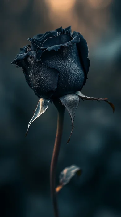 Drooping Black Rose