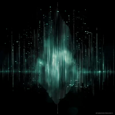 Matrix Style Audio Waveform