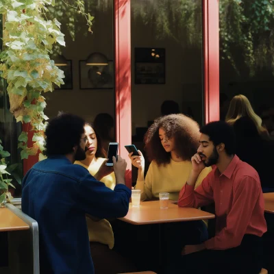 Friends at a Café