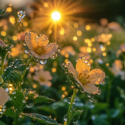 Morning Dew on Grass