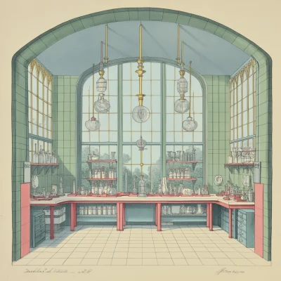 Vintage Laboratory Illustration