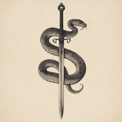 Snake and Sword Design