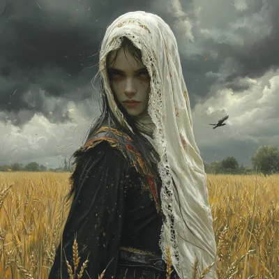 Ghostly Woman in a Field