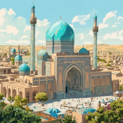 Kokand City Illustration