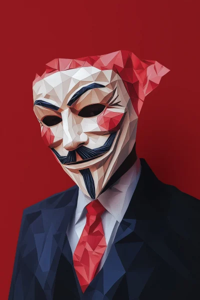 Geometric Guy Fawkes Mask