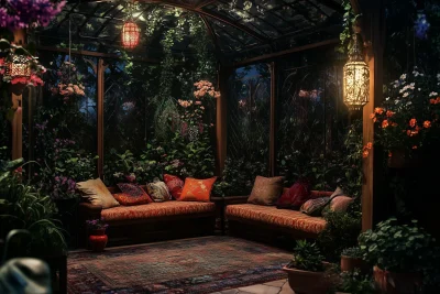 Oriental Greenhouse at Night