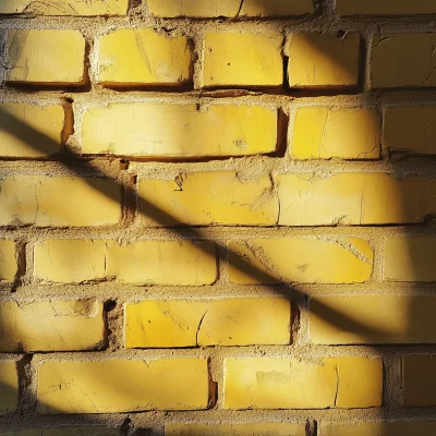 Yellow Mustard Brick Wall
