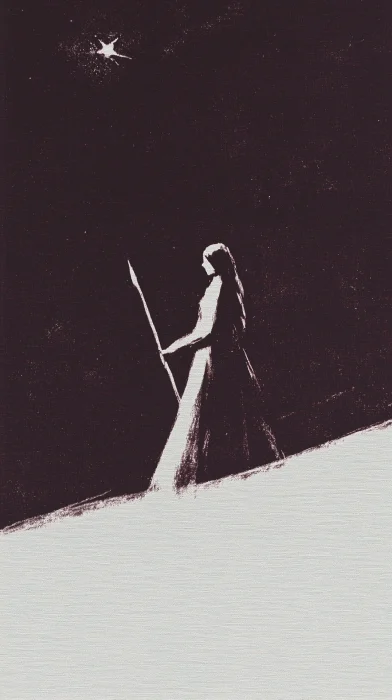 Wild Woman in Snow