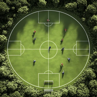 Unique Circular Soccer Field