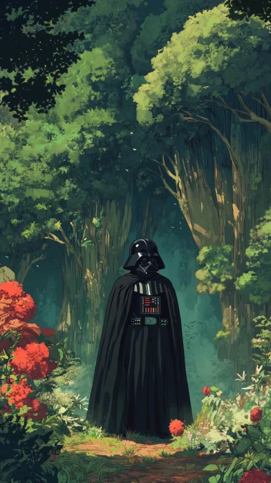 Darth Vader in Ghibli Style