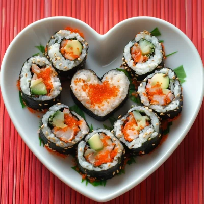 Heart Shaped Sushi Delight