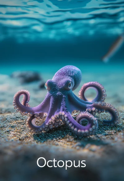 Beautiful Octopus in the Ocean