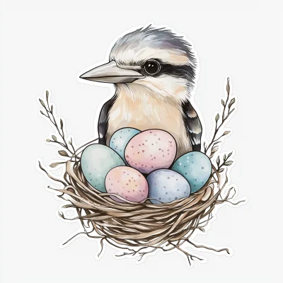 Watercolour Kookaburra Sticker