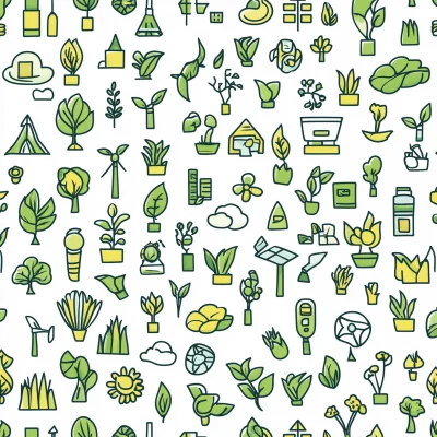 Green Renewable Energy Seamless Pattern