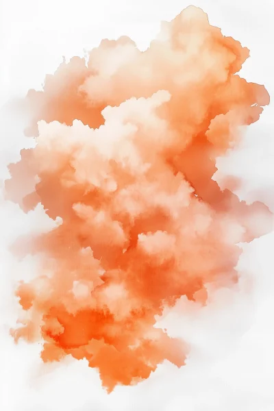 Light Orange Watercolor Clouds