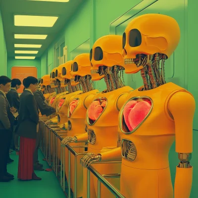 Futuristic Robot Store