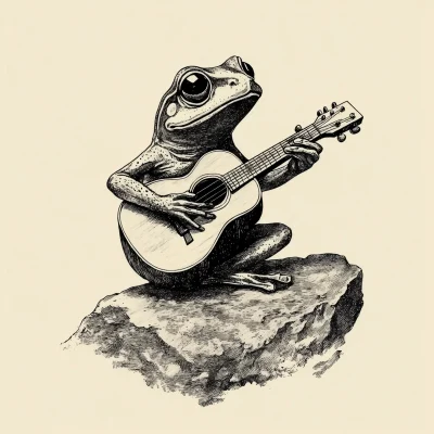 Frog Playing Guitar