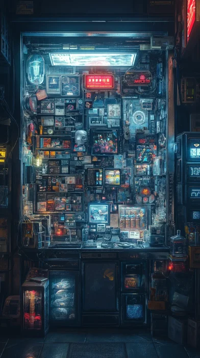 Cyberpunk Store Counter