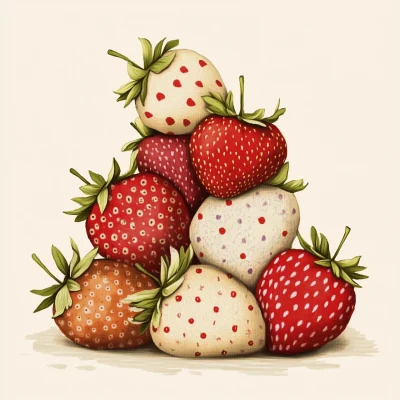 Cute Fabric Strawberries