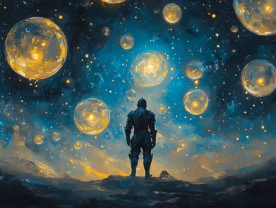 Knight Gazing at the Cosmos