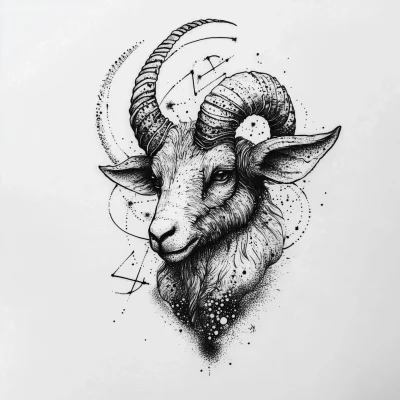 Capricorn Tattoo Design