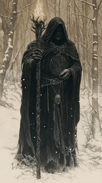 A Hooded Figure in the Snow