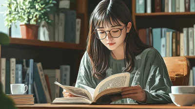 Young Woman at Desk