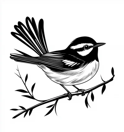 Black and White Fairy Wren