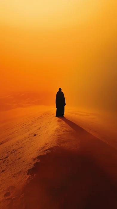 Solitary Journey in the Desert