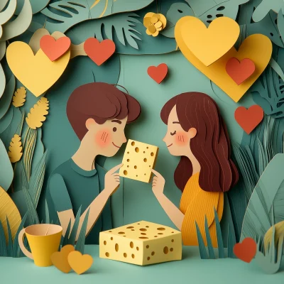 Couple Enjoying Cheese