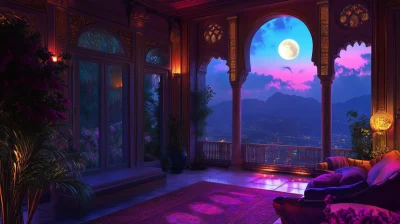 Moonstone Palace at Night