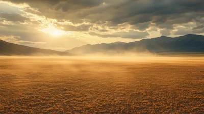 Surreal Golden Landscape