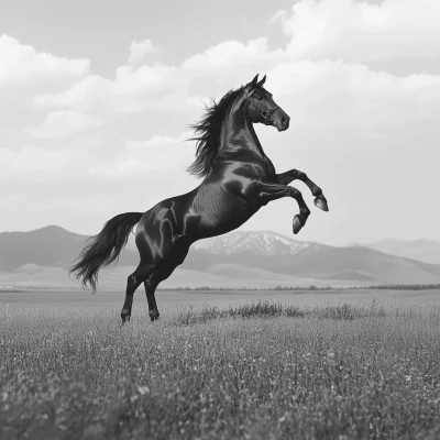 Majestic Black Horse