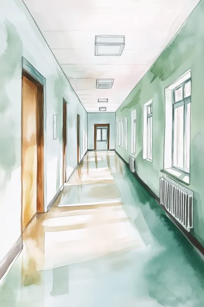 Minimalistic Hospital Hall