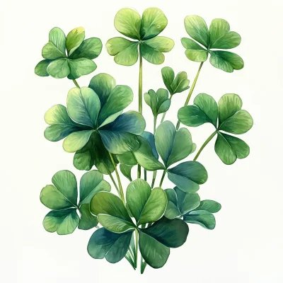 Realistic Clover Watercolor