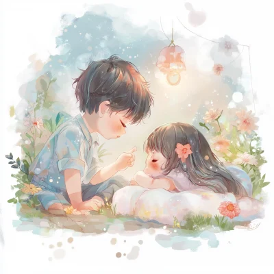 Cute Baby Interaction