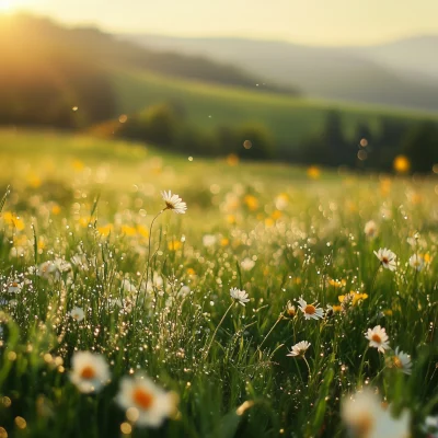 Sunny Field of Flowers