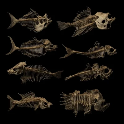 Surreal Skeleton Fishbones