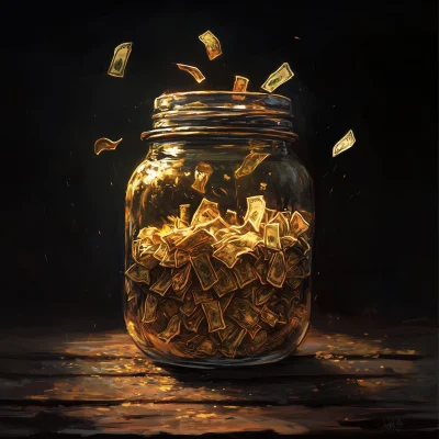 Money Jar Illustration