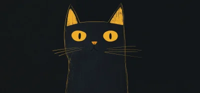 Minimalist Cat Illustration