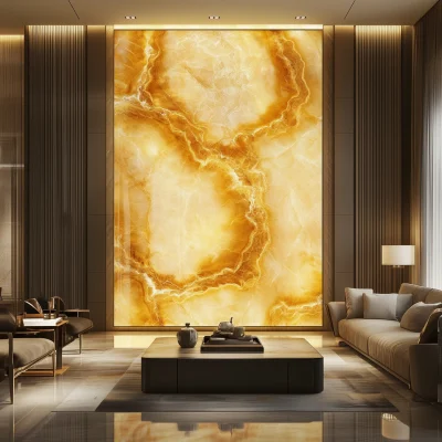 Backlit Amber Onyx Marble