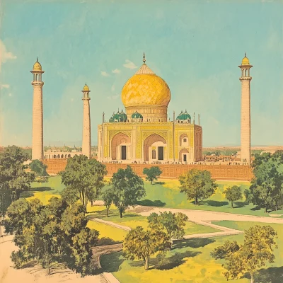 Mughal Mosque Landscape