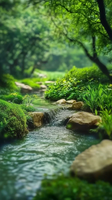 Tranquil Stream in Longbei Mountain