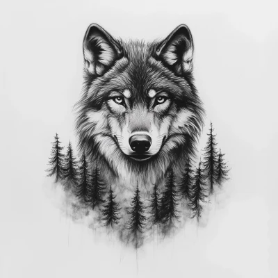 Noble Wolf Portrait