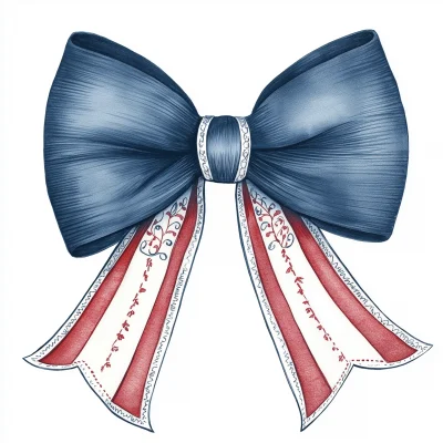 Elegant Hair Bow Illustration