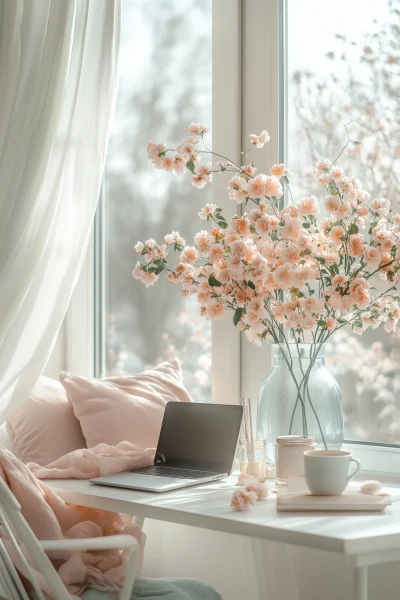 Pastel Minimalist Workspace