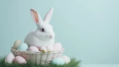 Easter Bunny in a Basket