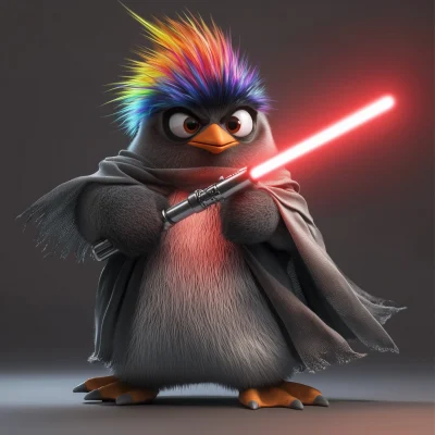 Rainbow Mohawk Penguin