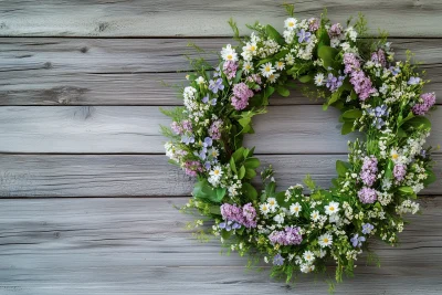 Spring Wreath on Door